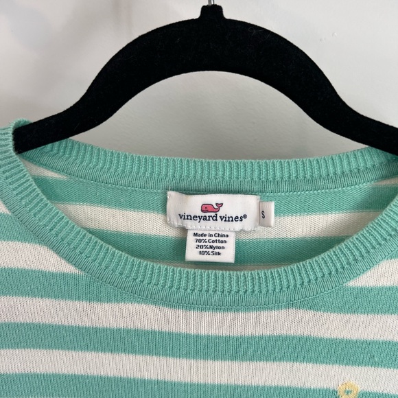 Vineyard Vines Mint Striped Nautical Crewneck Sweater - Picture 5 of 6